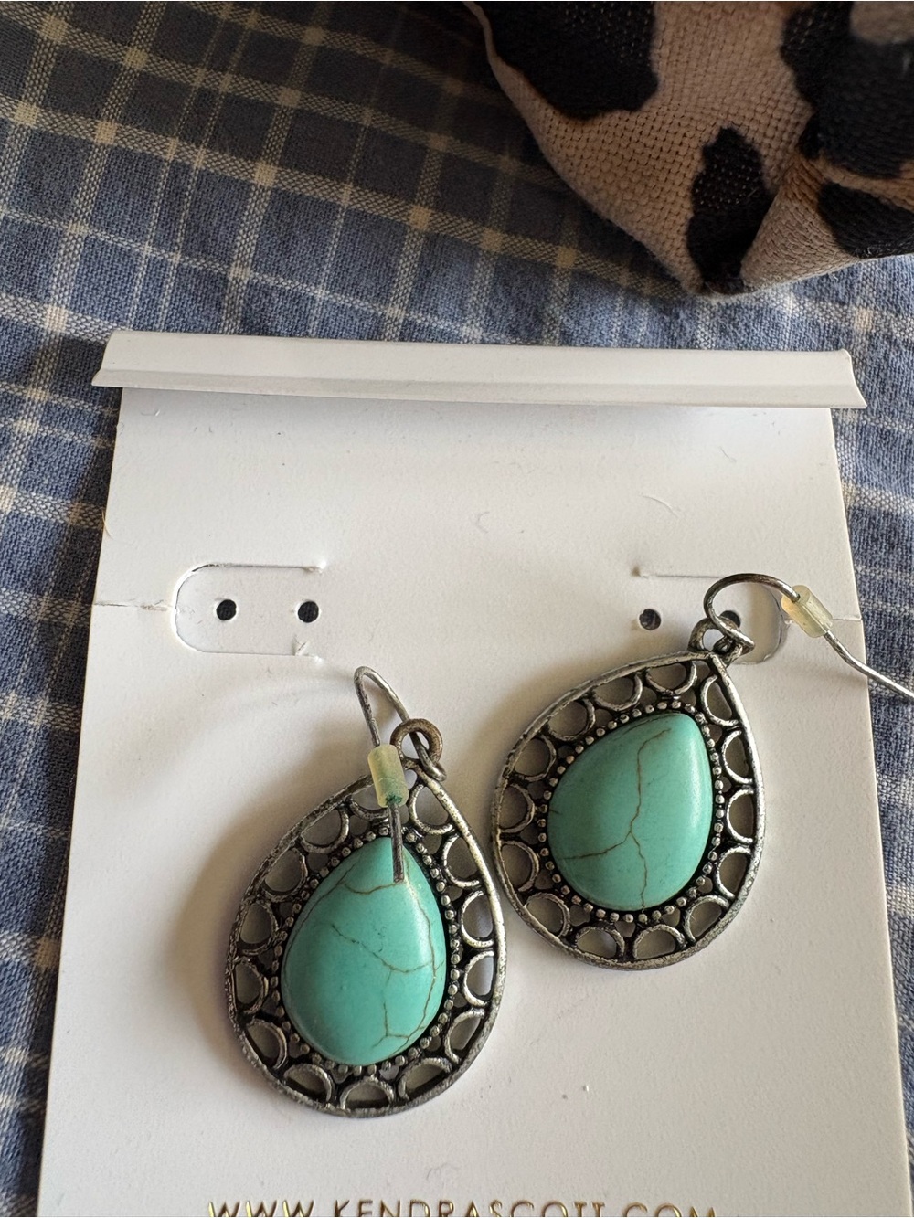 Napier Turquoise Teardrop Dangle Earrings